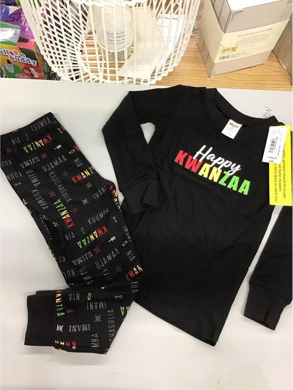 Mixit toddler unisex pajamas 4T kwanzaa black new from JCPenney snug soft